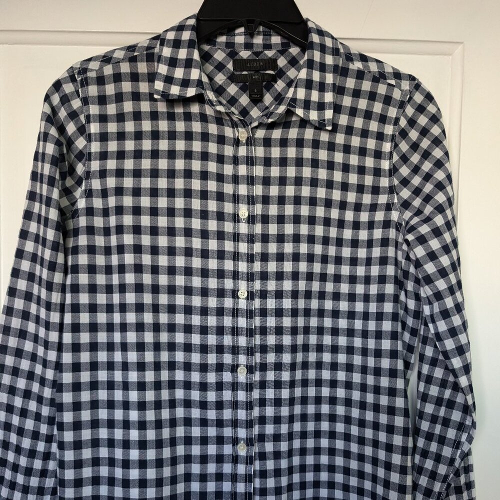 J.Crew Gingham lightweight cotton long sleeve shirt in signature fit